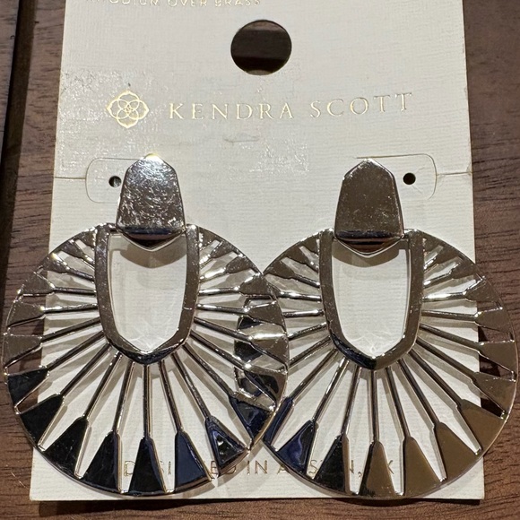 Kendra Scott Hattie statement earring rhodium plated - Picture 2 of 4